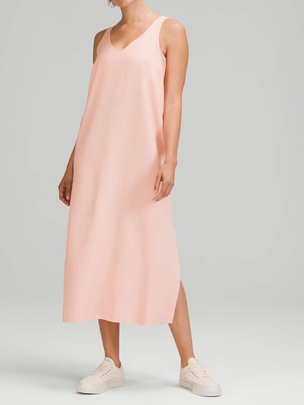 Lululemon V-Neck Midi Dress Pink Mist Size 6